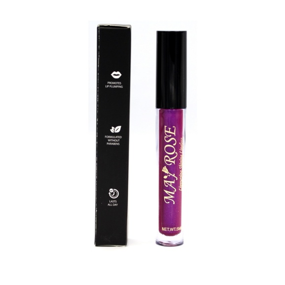 May Rose Lip Gloss Glitter Long lasting - Picture 2 of 5